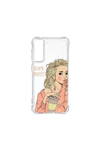bestcase Αντικραδασμική Θήκη 1.5MM, Συμβατή με Samsung Galaxy S21, Girl Boss,...