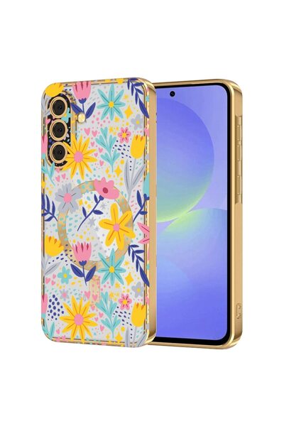 bestcase Πολυτελής Θήκη MagSafe, Συμβατή με Samsung Galaxy S24, Πολύχρωμο Σχέ...