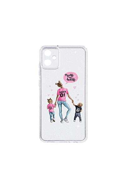 bestcase Θήκη Crystal Glitter 2MM, Συμβατή με Samsung Galaxy A05, Σχέδιο Mom ...