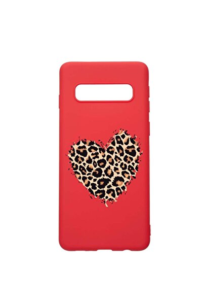 bestcase Θήκη σιλικόνης συμβατή με Samsung Galaxy S10 Plus, Σχέδιο Καρδιά Λεο...