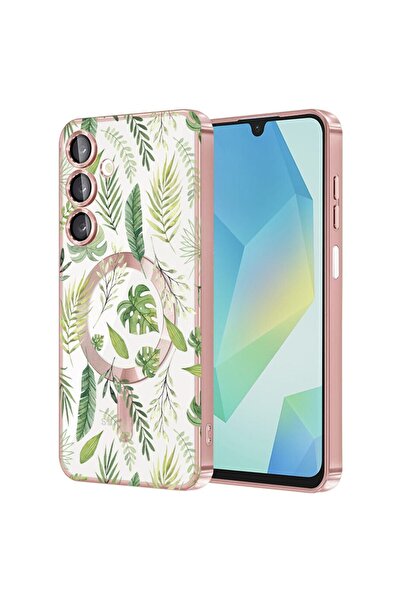 bestcase Πολυτελής Θήκη MagSafe, Συμβατή με Samsung Galaxy A36, Πράσινα φύλλα...