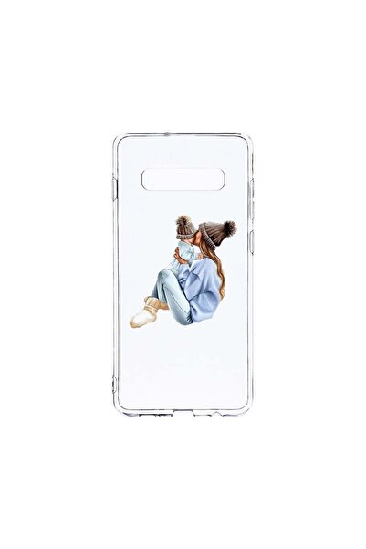 bestcase Διαφανής Θήκη Σιλικόνης 2MM, Συμβατή με Samsung Galaxy S10, Σχέδιο Κ...