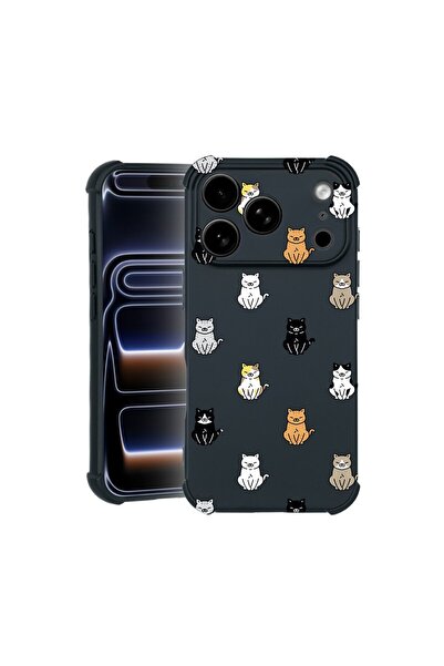 bestcase Θήκη TPU Pro Shock Συμβατή με Apple iPhone 17 Pro, με σχέδιο γάτας, ...