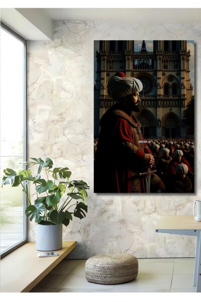 Teona Ahşap Διακοσμητικός ξύλινος πίνακας ελαιογραφίας με εμφάνιση της Νοτρ Ν...