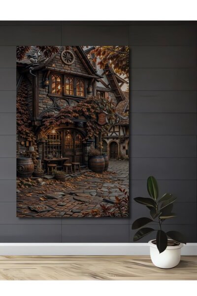 Teona Ahşap Ξύλινο Διακοσμητικό Τραπέζι Ξενοδοχείου Παραμυθένιας Χωριού για Σ...