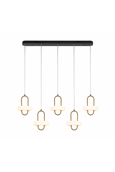 NOYA LİGHTİNG 5 SARKITLI AVİZE - MODERN MERMER LED AVİZE -LÜKS MERMERLİ YEMEK...