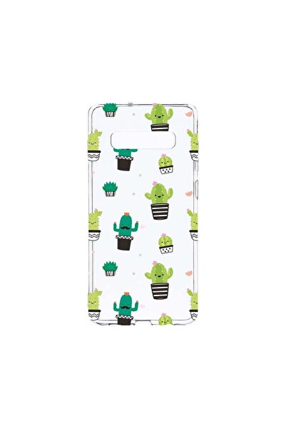 bestcase Διαφανής Θήκη Σιλικόνης 2MM, Συμβατή με Samsung Galaxy S10, Κάκτος, ...