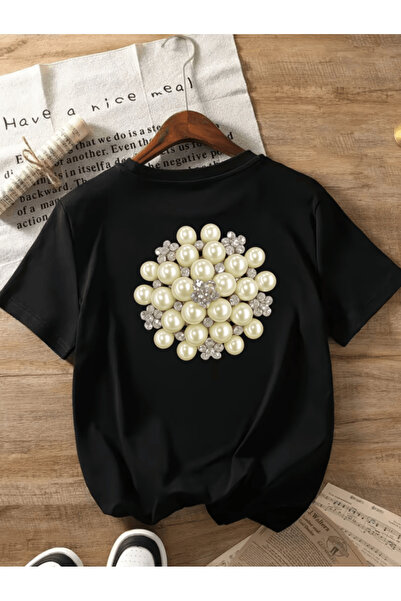 gencerco Μπλουζάκι Premium Oversize με στάμπα στην πλάτη και λεπτομέρεια από ...