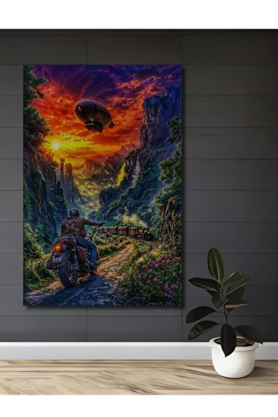 Teona Ahşap Steampunk Motorcyclist Adventure Ξύλινο Διακοσμητικό Τραπέζι για ...