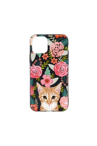 bestcase Θήκη Σιλικόνης Γάτα και Λουλούδια, συμβατή με Apple iPhone 13 Mini, ...