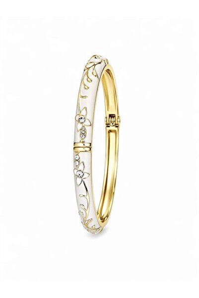 Sense of Atelier Flora Glow Bangle Kelepçe Bileklik-Beyaz