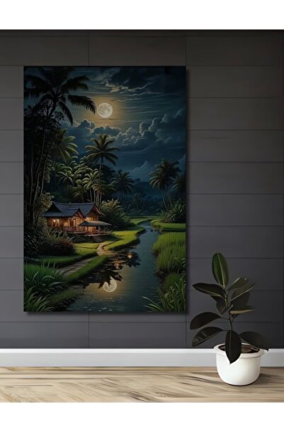 Teona Ahşap Ξύλινο Διακοσμητικό Τραπέζι Dolunay Işıltılı Tropik για Σπίτι, Εί...