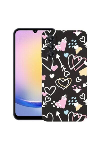 bestcase Θήκη για Samsung Galaxy A36, Σχέδιο Σύμβολα Αγάπης, Λεπτή Σιλικόνη 0...
