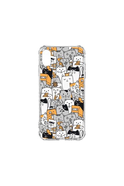 bestcase Αντικραδασμική Θήκη 1.5MM, Συμβατή με Apple iPhone XR, Σχέδιο Γάτας,...