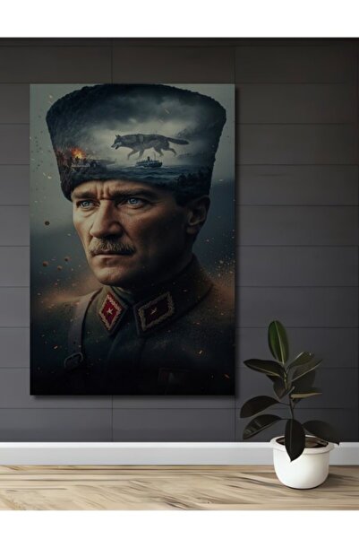 Teona Ahşap Ξύλινο Διακοσμητικό Τραπέζι Στρατιωτικής Όψης του Μουστάφα Κεμάλ ...