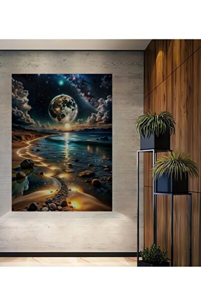 Teona Ahşap Μαγικό διακοσμητικό ξύλινο τραπέζι με ελαιογραφία με θέμα το διάσ...