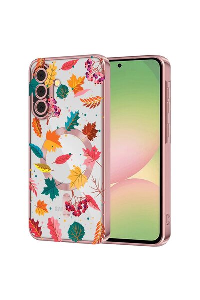 bestcase Πολυτελής Θήκη MagSafe, Συμβατή με Samsung Galaxy S25, Φθινοπωρινά Χ...