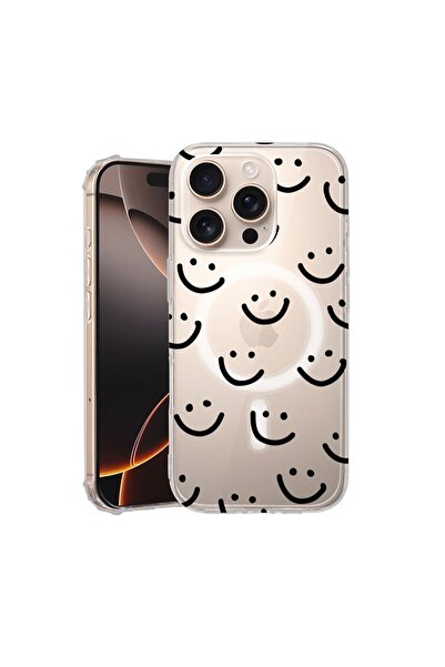 bestcase ¬Æ Husa pentru Apple iPhone 16 Pro, MagSafe Anti Shock, Smiley, Prot...
