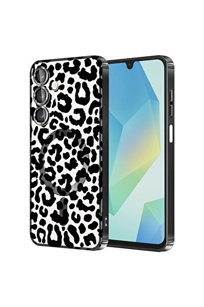 bestcase Πολυτελής Θήκη MagSafe, Συμβατή με Samsung Galaxy A25, Μαύρη Λεοπάρδ...