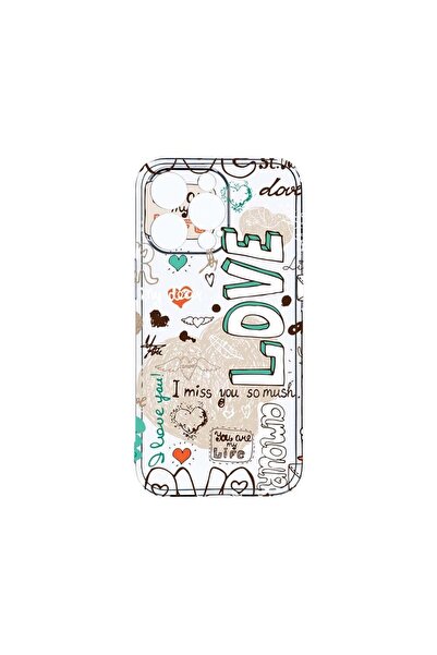 bestcase Θήκη Clear Silicon 2MM, Συμβατή με Apple iPhone 14 Pro Max, Love, An...