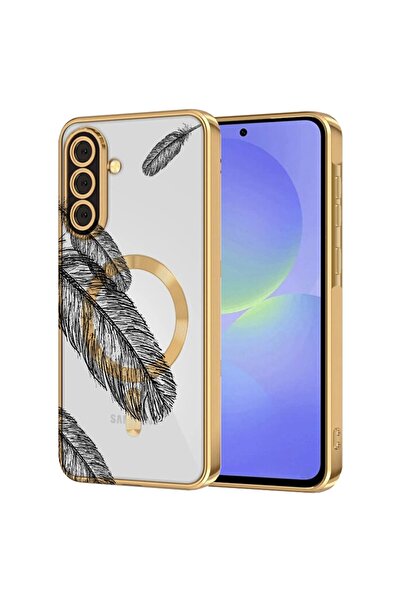 bestcase Πολυτελής Θήκη MagSafe, Συμβατή με Samsung Galaxy S24, Μαύρα Φτερά, ...