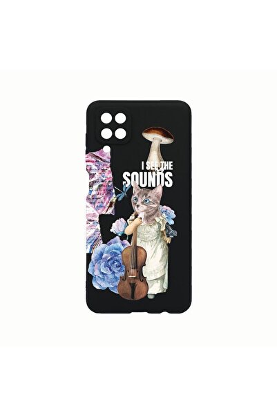 bestcase Θήκη σιλικόνης, Συμβατή με Samsung Galaxy A12, I See The Sounds, Ανθ...