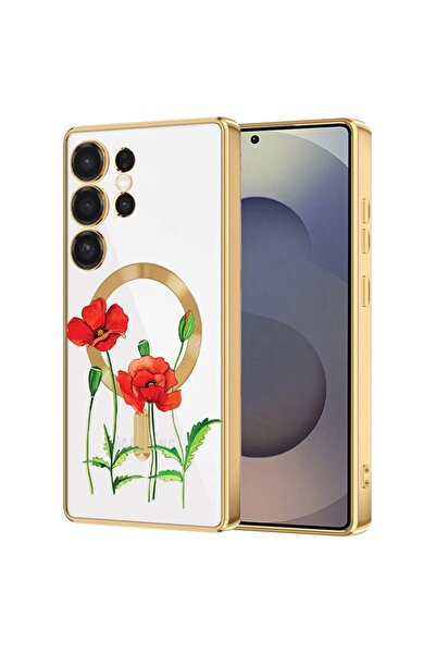 bestcase Πολυτελής Θήκη MagSafe, Συμβατή με Samsung Galaxy S24 Ultra, Κόκκινο...