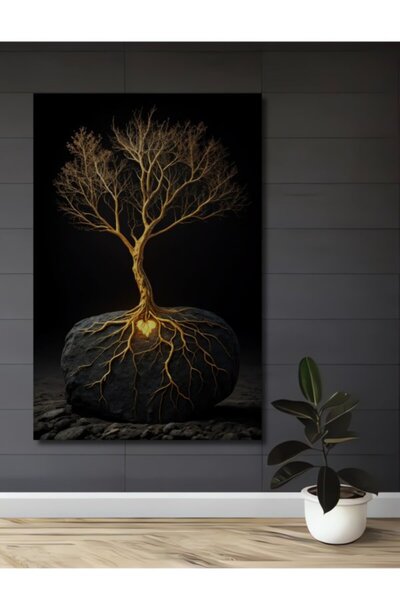 Teona Ahşap Διακοσμητικός Ξύλινος Πίνακας Μοντέρνας Τέχνης με Εφέ Ελαιογραφία...