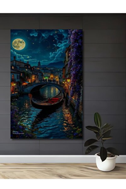 Teona Ahşap Διακοσμητικό ξύλινο τραπέζι με ελαιογραφία με θέμα τον θέα της γό...