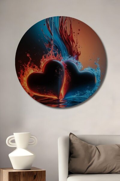 Teona Ahşap Μοντέρνα αφηρημένη τέχνη Ξύλινο διακοσμητικό τραπέζι με στρογγυλό...