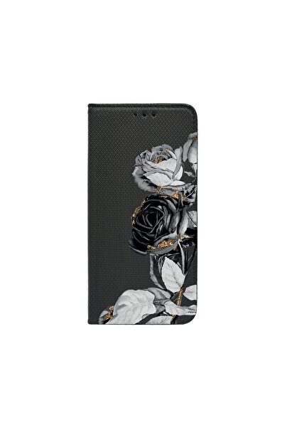 bestcase Θήκη Τύπου Κάρτας Συμβατή με Samsung Galaxy S25, Μαύρο Τριαντάφυλλο,...