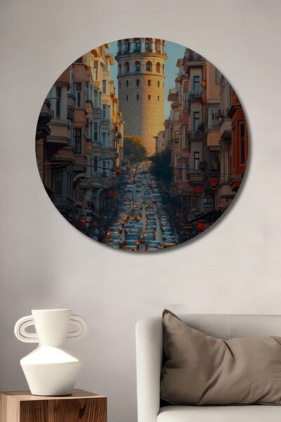 Teona Ahşap Στρογγυλός Πύργος του Γαλατά με θέα στην ζωντανή πόλη, ξύλινο δια...