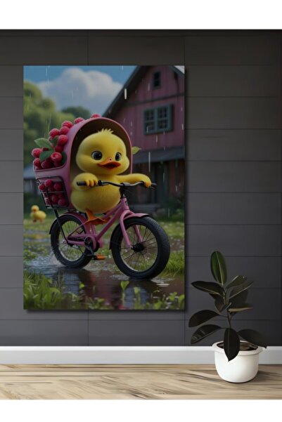 Teona Ahşap Χαριτωμένο Ξύλινο Διακοσμητικό Τραπέζι με Σκηνή Ποδηλατικής Σκηνή...