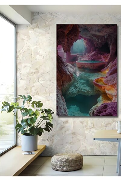 Teona Ahşap Μυστηριώδης Ξύλινη Διακοσμητική Πινακίδα με Ακουαρέλα για Σπίτι, ...