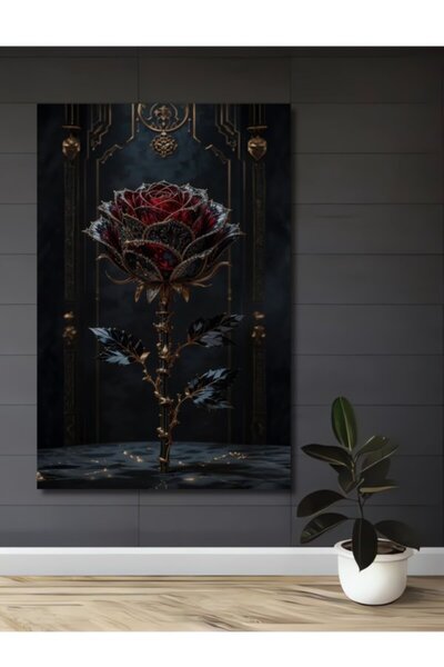 Teona Ahşap Μεγαλοπρεπές Σκούρο Κόκκινο Κρυστάλλινο Ροζ Χρυσό Λεπτομερές Ξύλι...