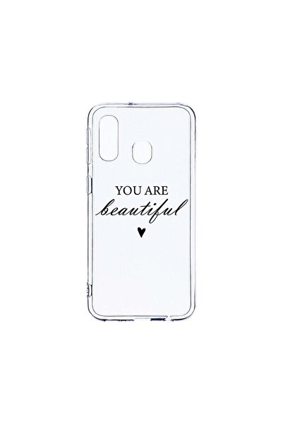 bestcase Διαφανής Θήκη Σιλικόνης 2MM, Συμβατή με Samsung Galaxy A40, Είσαι Όμ...