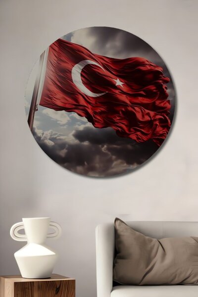 Teona Ahşap Στρογγυλό Κόκκινο Ξύλινο Διακοσμητικό Τραπέζι Σανλιγι Αστάρι για ...