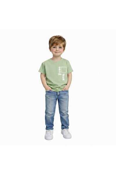 Yale Kids تي شيرت للأولاد من عمر 3-8 سنوات مصنوع من القطن بنسبة 95%