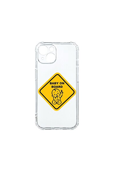 bestcase Husa Anti Shock 1.5MM, compatibila cu Apple iPhone 15, Baby On Board...