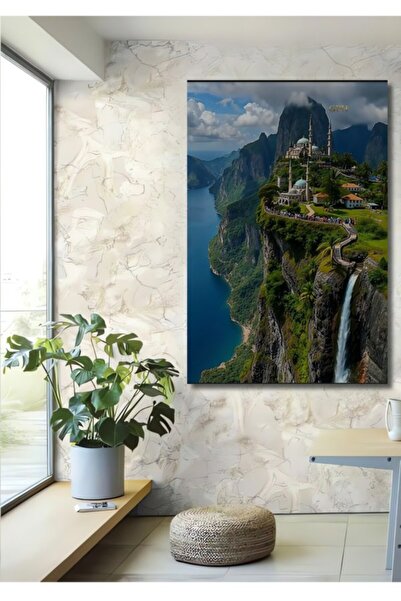 Teona Ahşap Ξύλινο διακοσμητικό τραπέζι με ακουαρέλα σκηνικού τύπου παραμυθιο...