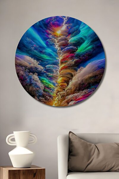 Teona Ahşap Διακοσμητικός ξύλινος πίνακας με εφέ ελαιογραφίας, Σχέδιο Σπασμέν...