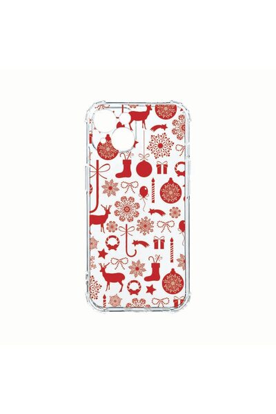 bestcase Husa Anti Shock din silicon, Compatibila Cu Apple iPhone 14, Chirstm...