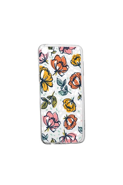 bestcase Husa Silicon Compatibila Cu Apple iPhone 7 / 8, Flowers - Pastel Col...