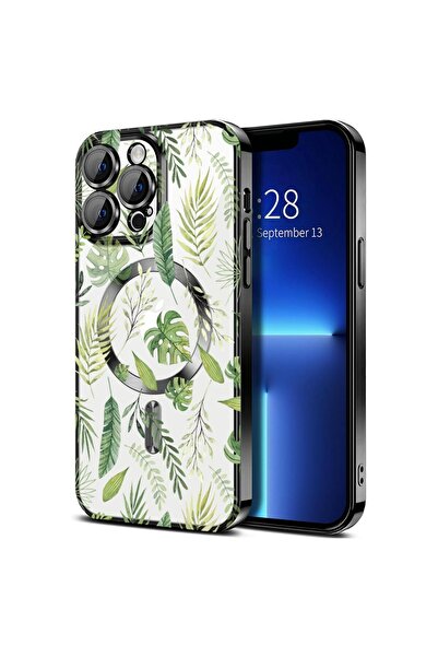 bestcase Πολυτελής Θήκη MagSafe, Συμβατή με Apple iPhone 13 Pro, Βοτανικό Σχέ...