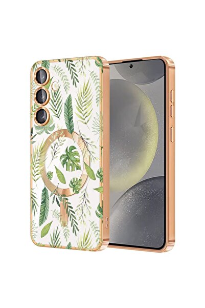 bestcase Πολυτελής Θήκη MagSafe, Συμβατή με Samsung Galaxy A26, Πράσινα Φύλλα...