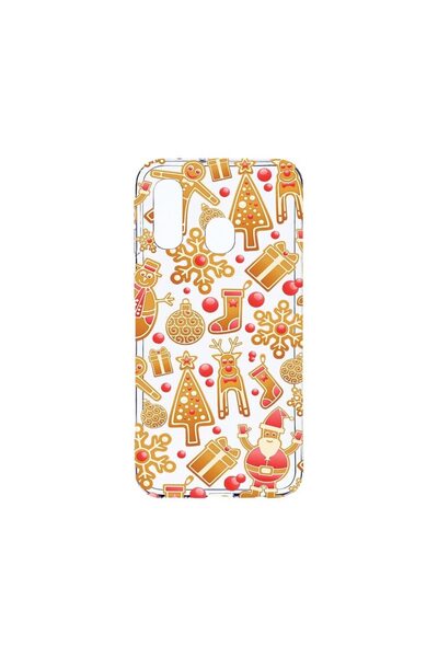 bestcase Διαφανής Θήκη Σιλικόνης 2MM, Συμβατή με Samsung Galaxy A40, Χριστουγ...