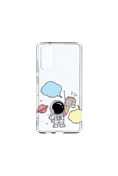 bestcase Διαφανής Θήκη Σιλικόνης 2MM, Συμβατή με Samsung Galaxy S20, Αστροναύ...