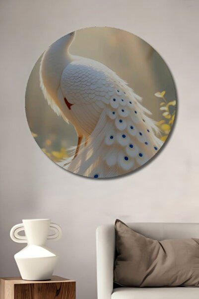 Teona Ahşap Η μαγεία των στρογγυλών λευκών φτερών, ξύλινος διακοσμητικός πίνα...