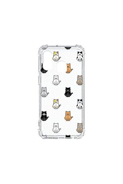 bestcase Αντικραδασμική Θήκη 1.5MM, Συμβατή με Samsung Galaxy A40, Σχέδιο Γάτ...