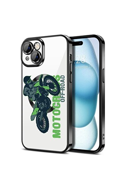 bestcase Husa Luxury MagSafe, Compatibila Apple iPhone 14, Design Motocross, ...